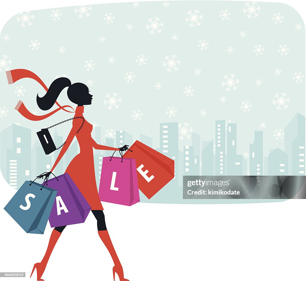 Weihnachten sale shopping