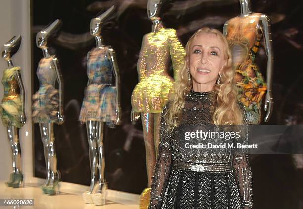 Franca Sozzani attends the Alexander McQueen: Savage Beauty Fashion Gala at the V&A, presented by American Express and Kering on March 12, 2015 in...