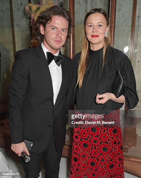 Christopher Kane and Tammy Kane attend the Alexander McQueen: Savage Beauty Fashion Gala at the V&A, presented by American Express and Kering on...