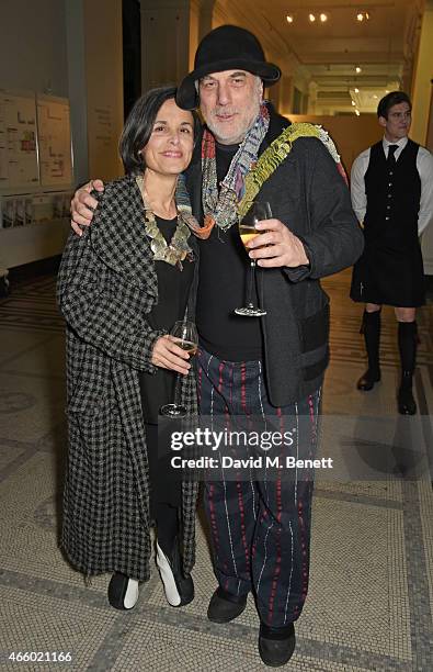 Alma Arad and Ron Arad attend the Alexander McQueen: Savage Beauty Fashion Gala at the V&A, presented by American Express and Kering on March 12,...