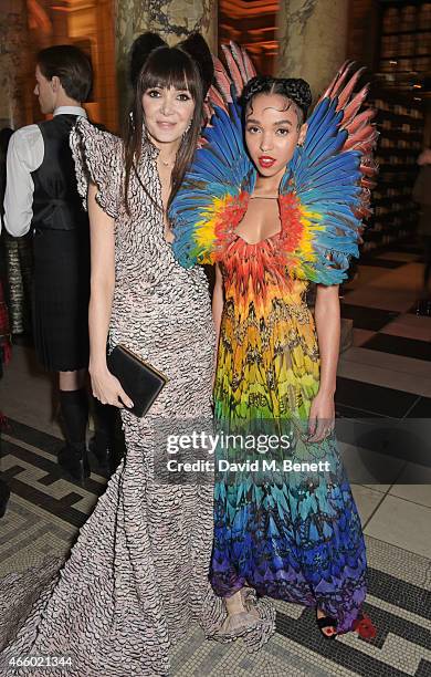 Annabelle Neilson and FKA Twigs attend the Alexander McQueen: Savage Beauty Fashion Gala at the V&A, presented by American Express and Kering on...