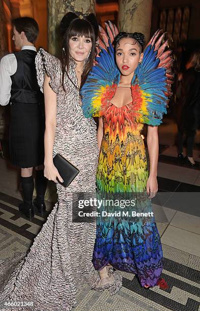 Annabelle Neilson and FKA Twigs attend the Alexander McQueen: Savage Beauty Fashion Gala at the V&A, presented by American Express and Kering on...