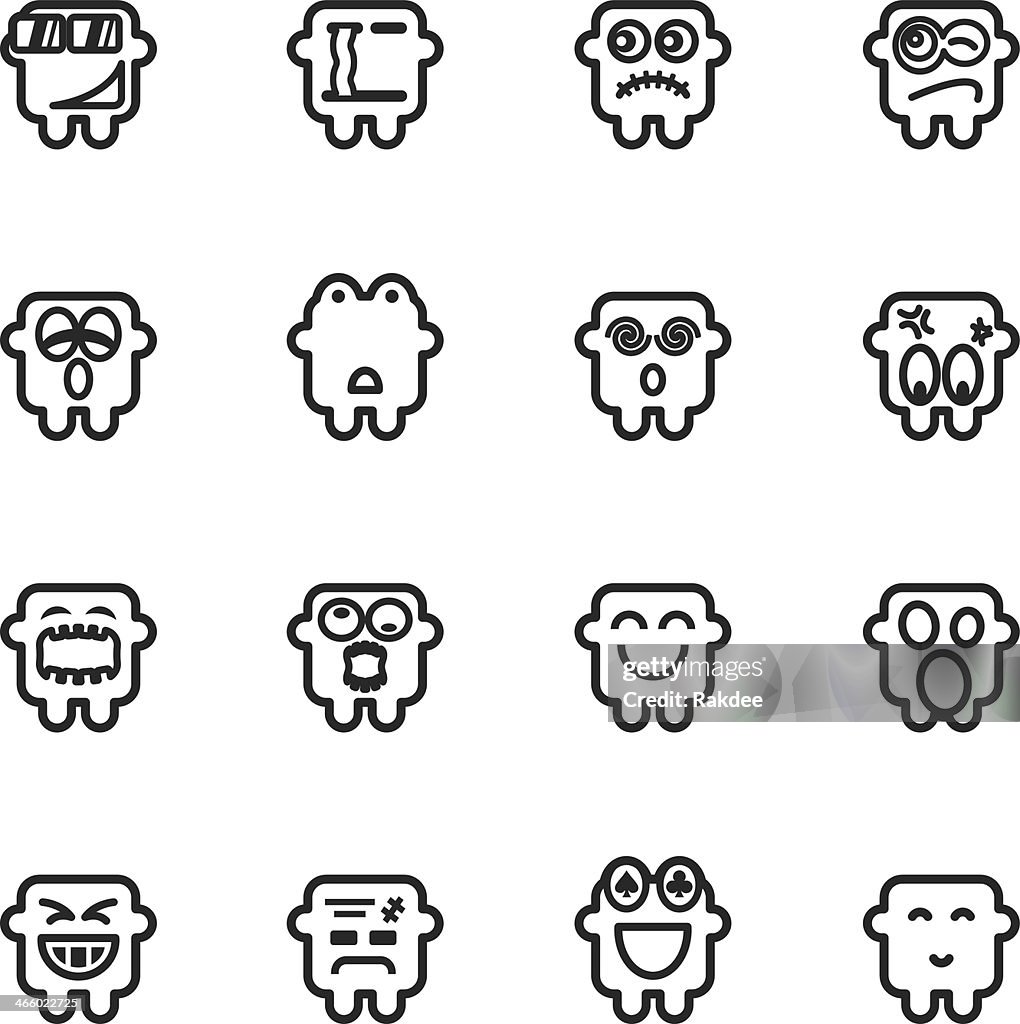 Silhouette Emoticons | Set 10