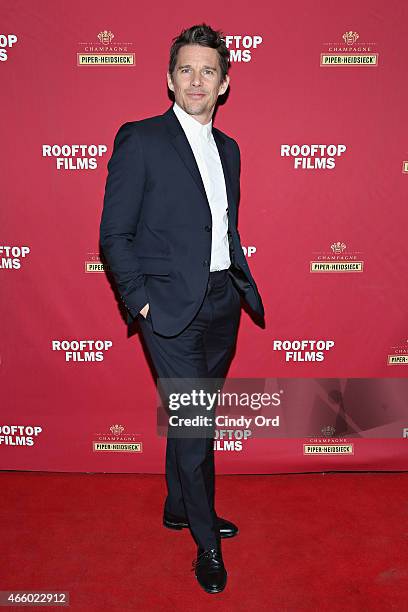 Ethan Hawke attends as Champagne Piper-Heidsieck and Rooftop Films present a special preview of Ethan Hawke's new documentary "Seymour: An...