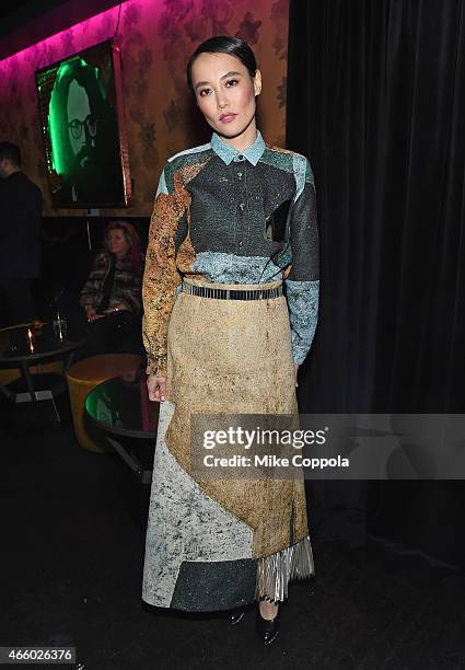 Actress Rinko Kikuchi attends The Cinema Society Screening Of "Kumiko: The Treasure Hunter" After Party at Beautique on March 12, 2015 in New York...