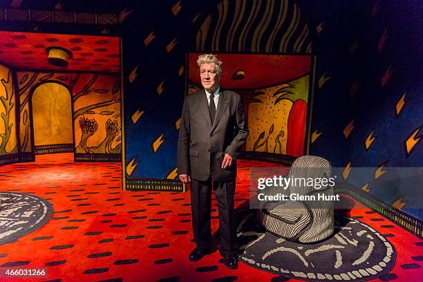 Artist David Lynch at the opening of his exhibition: Between Two Worlds at Gallery of Modern Art on March 13, 2015 in Brisbane, Australia. Lynch is...