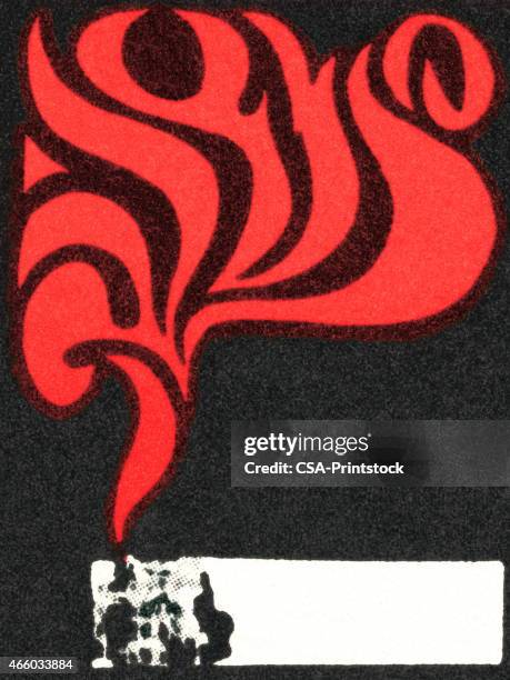 lit cigarette - anti smoking stock illustrations