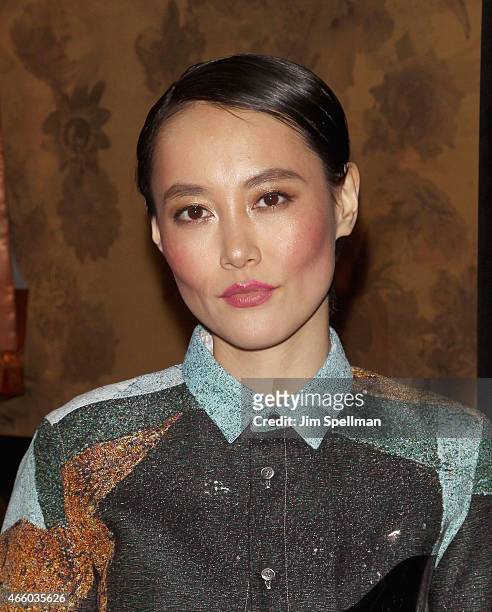 Actress Rinko Kikuchi attends the after party for the screening of "Kumiko: The Treasure Hunter" hosted by Amplify Releasing with the Cinema Society...