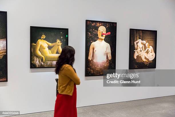 General view at the David Lynch exhibition: Between Two Worlds at Gallery of Modern Art on March 13, 2015 in Brisbane, Australia. Lynch is the...