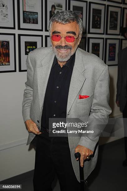 Burt Reynolds attends the Student Filmmakers showcase at the 2015 Palm Beach International Film Awards on March 12, 2015 in Boca Raton, Florida.
