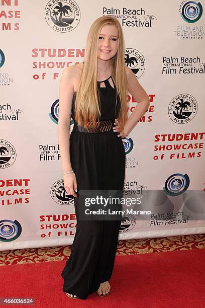 Emily Brooke attends the Student Filmmakers showcase at the 2015 Palm Beach International Film Awards on March 12, 2015 in Boca Raton, Florida.