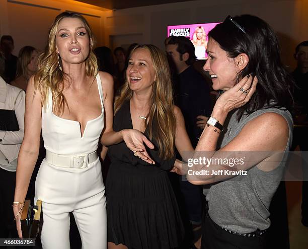 Actress Sara Foster, jewelry designer Jennifer Meyer and actress Courteney Cox attend VH1's "Barely Famous" premiere screening and party at The...