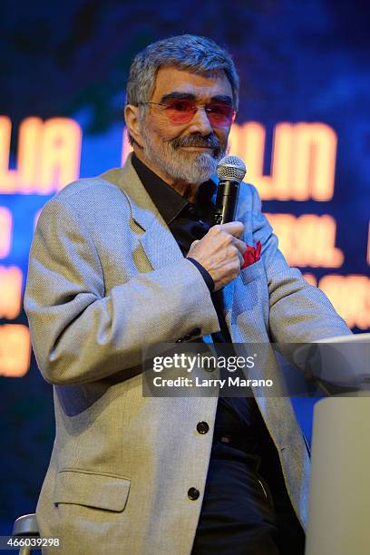 Burt Reynolds attends the Student Filmmakers showcase at the 2015 Palm Beach International Film Awards on March 12, 2015 in Boca Raton, Florida.