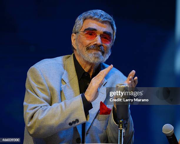 Burt Reynolds attends the Student Filmmakers showcase at the 2015 Palm Beach International Film Awards on March 12, 2015 in Boca Raton, Florida.