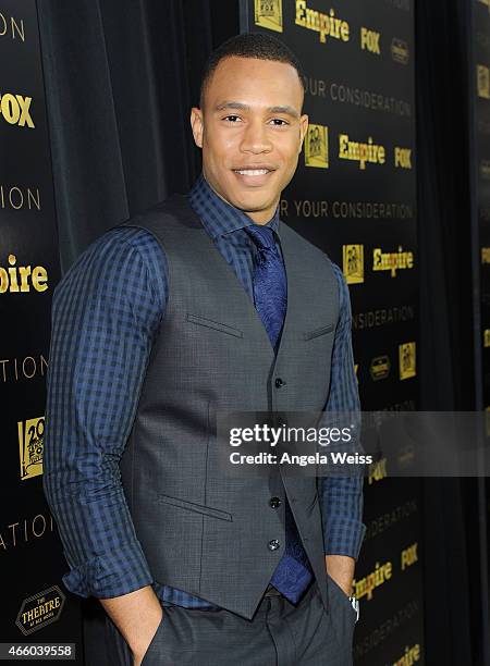 Actor Trai Byers arrives at Fox's "Empire" ATAS Academy Event at The Theatre at The Ace Hotel on March 12, 2015 in Los Angeles, California.