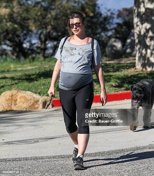 Milla Jovovich is seen in Los Angeles on March 12, 2015 in Los Angeles, California.