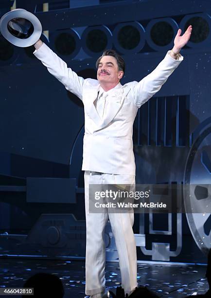 Peter Gallagher during the Opening Night Performance Curtain Call for 'On The 20th Century' at the American Airlines Theatre on March 12, 2015 in New...