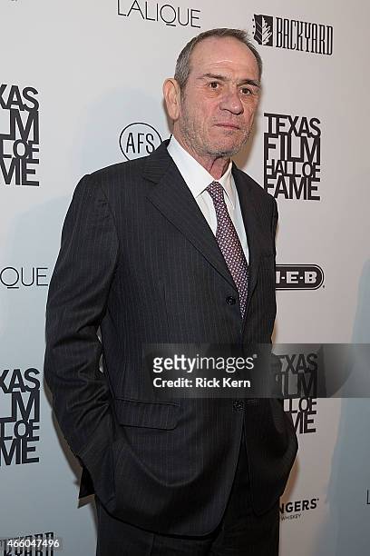 Honoree Tommy Lee Jones attends the Austin Film Society's 15th Annual Texas Film Awards at Austin Studios on March 12, 2015 in Austin, Texas.