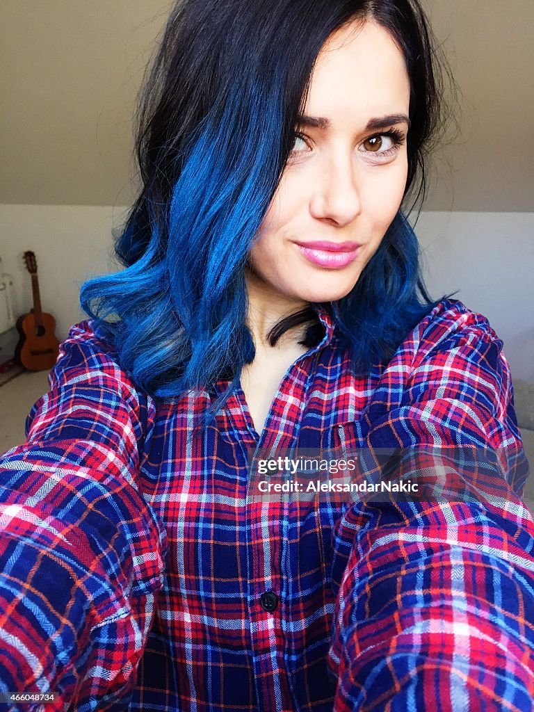 New turquoise hairstyle