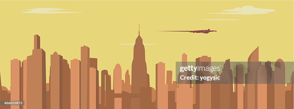 Cidade grande Banner Retro