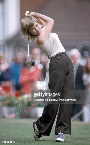 Laura Baugh of the United States in action during the Colgate European Women's Open Golf Championship at Sunningdale on 7th August 1974.