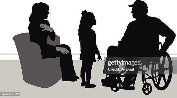 stockillustraties, clipart, cartoons en iconen met seriousquestion - grandfather silhouette