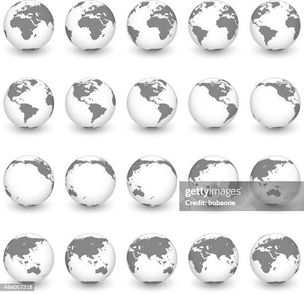 globe royalty free vector interface icon set world map - spinning globe stock illustrations