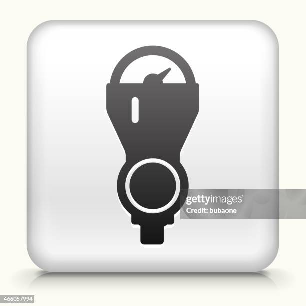 square button with parking meter - parking meter stock illustrations