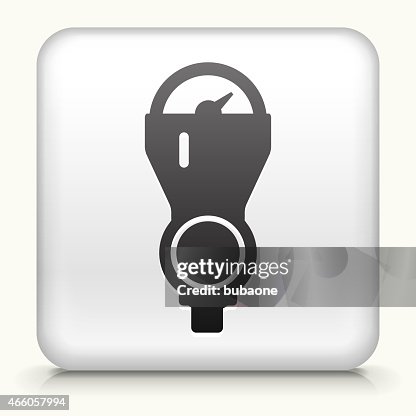Square Button with Parking Meter Square Button with Parking Meter