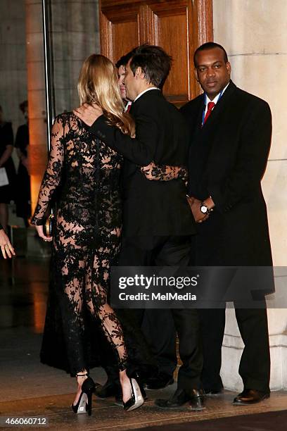 Kate Moss and husband Jamie Hince arrive at the Alexander McQueen: Savage Beauty Fashion Gala at the V&A, presented by American Express and Kering,...