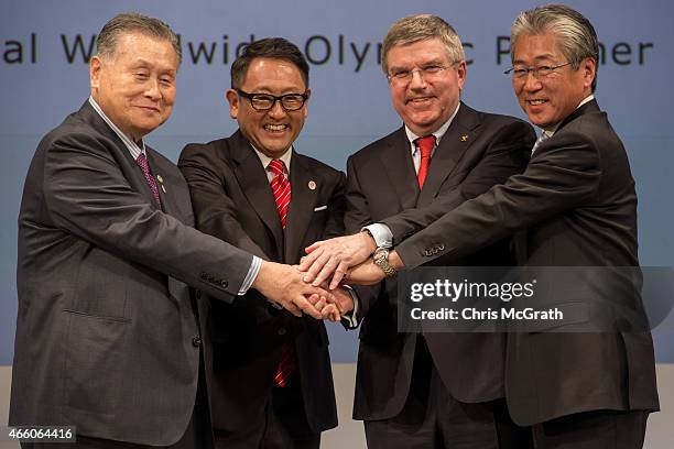 President, The Tokyo Organizing Committee of the Olympic and Paralympic Games, Mr Yoshiro Mori, President and CEO of Toyota Motor Corporation, Akio...