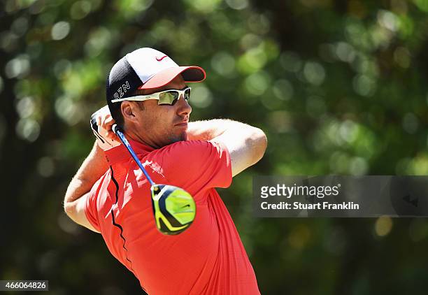 Ross Fisher of England plays a shot during the second round of the Tshwane Open at Pretoria Country Club on March 13, 2015 in Pretoria, South Africa.
