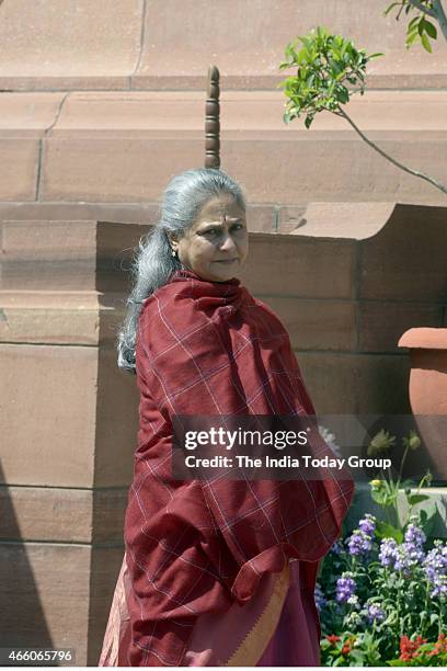 Jaya Bachchan at Parliament during Parliament Budget Session.