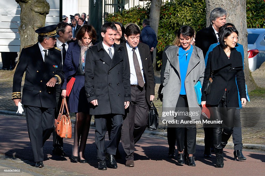 French Prime Minister Manuel Valls In Visit In Laon