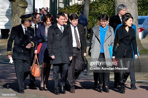 French Prime Minister, Manuel Valls, Patrick Kanner, French Minister of Urban Affairs, Youth and Sport, Najat Vallaud-Belkacem, French Minister of...