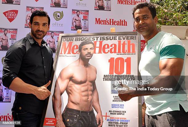 John Abraham at the cover launch of Mens Health magazine featuring him in the latest issue.