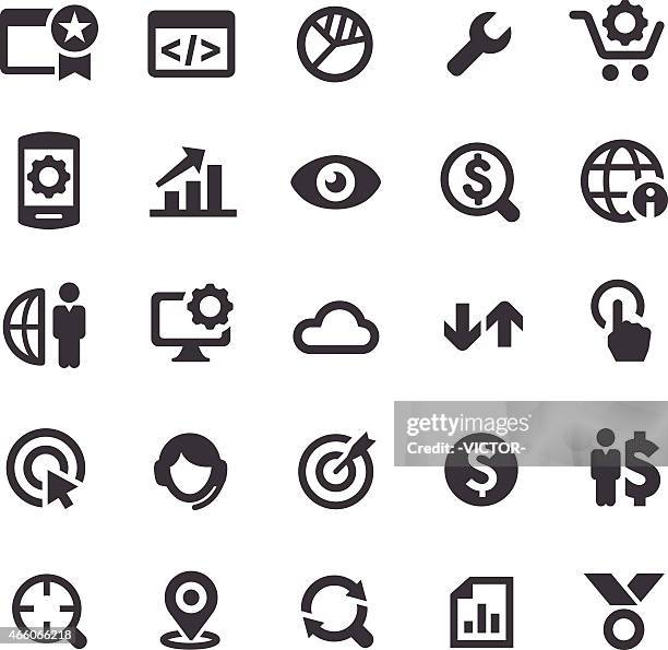 seo icons - smart series - parcel tracking stock illustrations