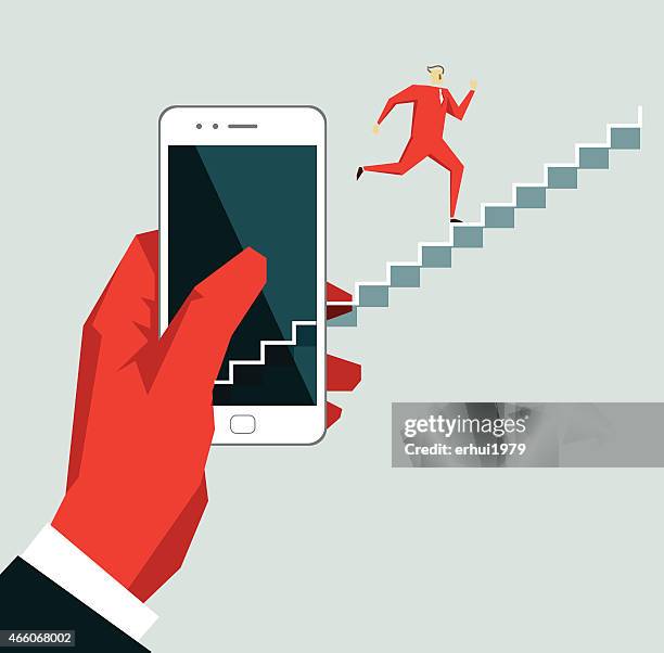 ladder - hand reaching forward stock illustrations