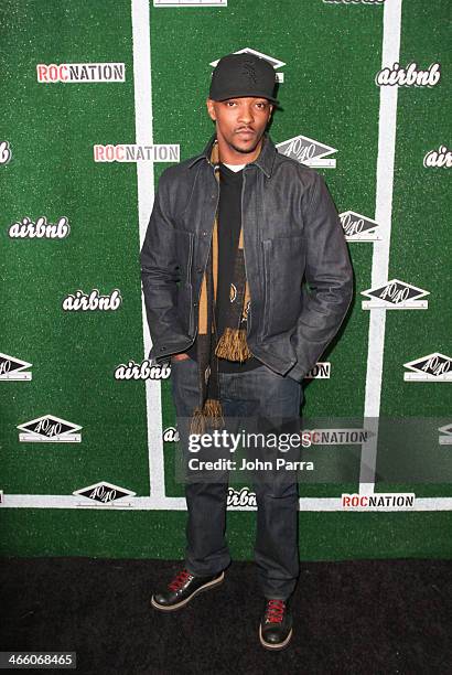 Anthony Mackie attends the Roc Nation Sports & Airbnb Present Welcome to New York At the 40/40 club on January 30, 2014 in New York City.