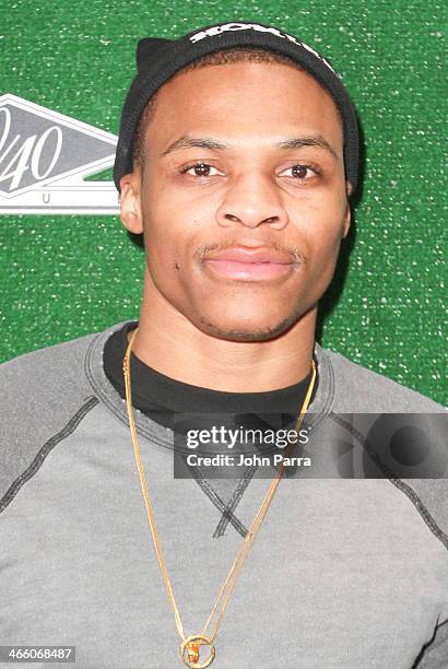 Russell Westbrook attends the Roc Nation Sports & Airbnb Present Welcome to New York At the 40/40 club on January 30, 2014 in New York City.