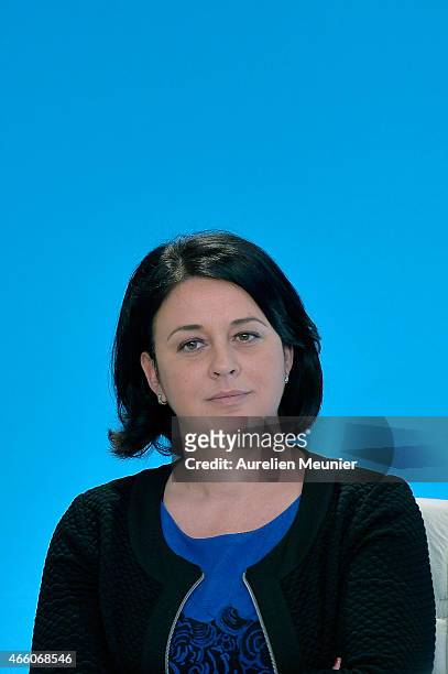 Sylvia Pinel French Minister of Housing visit the prefecture of Aisne on March 13, 2015 in Laon, France. The purpose of the visit is to promote and...