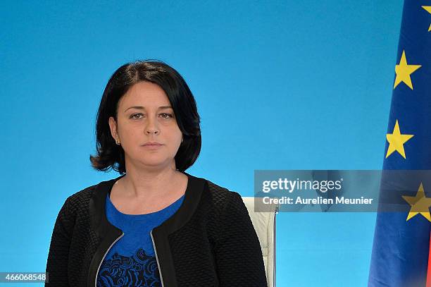 Sylvia Pinel French Minister of Housing visit the prefecture of Aisne on March 13, 2015 in Laon, France. The purpose of the visit is to promote and...