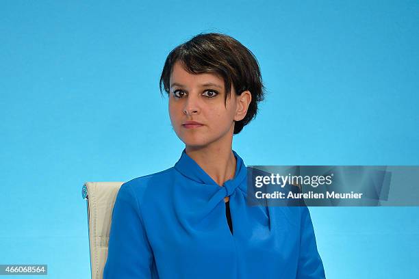 Najat Vallaud-Belkacem , French Minister of National Education, Higher Education visits the prefecture of Aisne on March 13, 2015 in Laon, France....