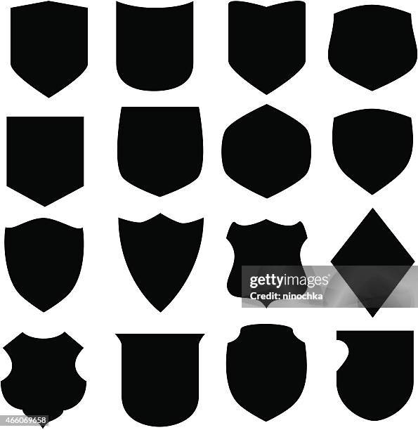 shields - schutzschild stock-grafiken, -clipart, -cartoons und -symbole
