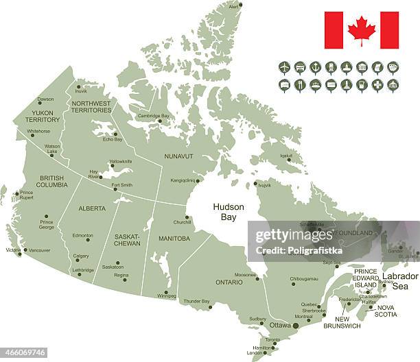 map of canada - canada ontario stock illustrations