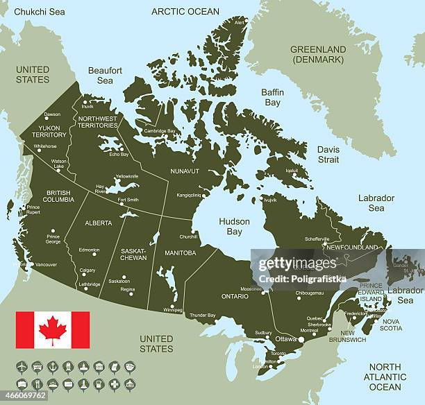 map of canada - vancouver canada stock illustrations