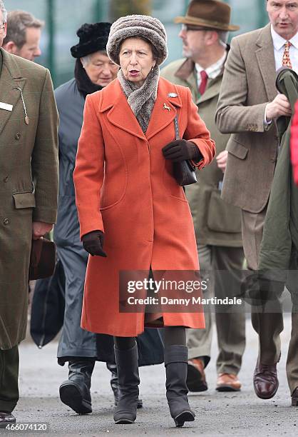 Anne, The Princess Royal during day 4 of the Cheltenham Festival at Cheltenham Racecourse on March 13, 2015 in Cheltenham, England.