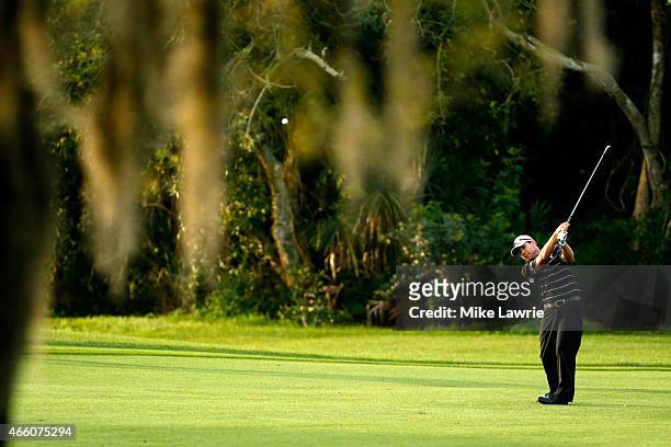 Brian Davis of England plays a shot from the second fairway during the second round of the Valspar Championship at Innisbrook Resort Copperhead...