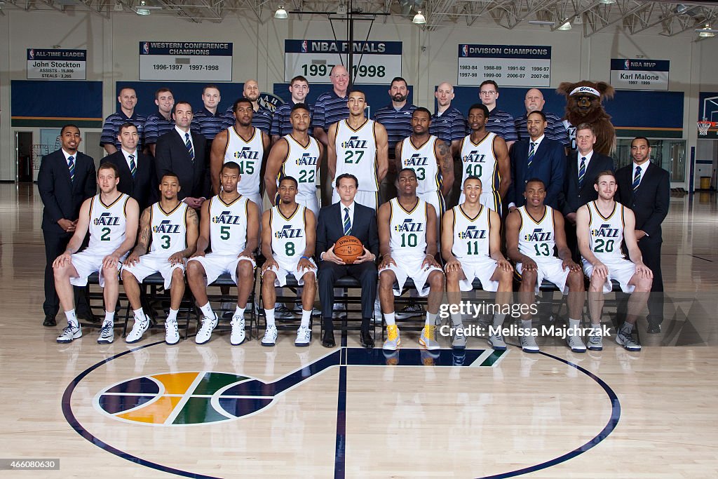 Utah Jazz Team Photo 2014 - 2015