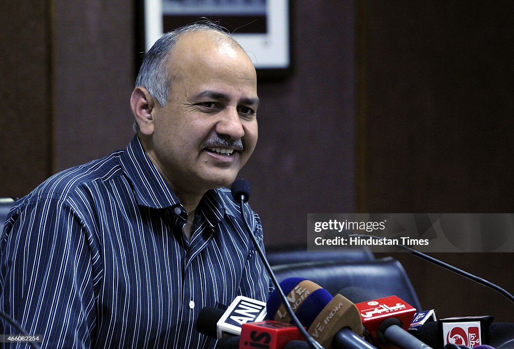 Deputy Chief Minister Of Delhi Manish Sisodia Addresses Press Conference On Completion Of One Month Of Delhi Government